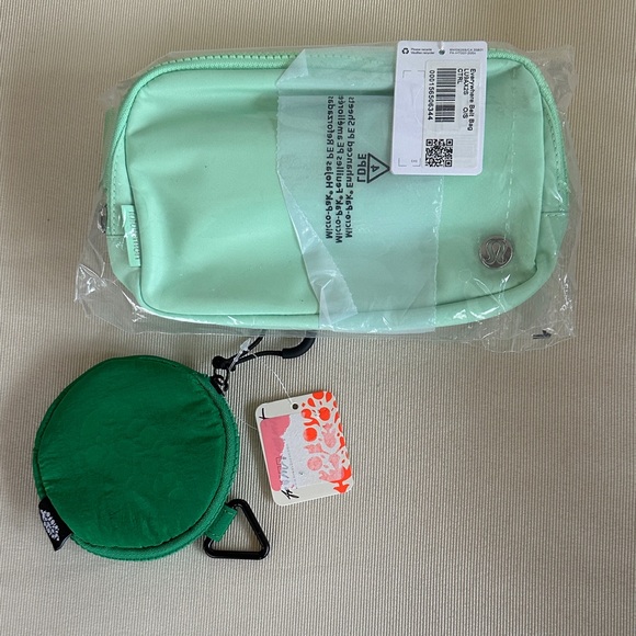 lululemon athletica Handbags - Lululemon Green Belt Bag and Green Free People Pouch bundle NWT
